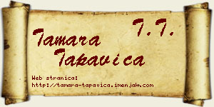 Tamara Tapavica vizit kartica